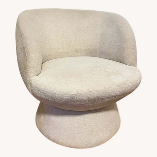 Used Boucle Off-white Swivel Accent Chair  for sale on AptDeco