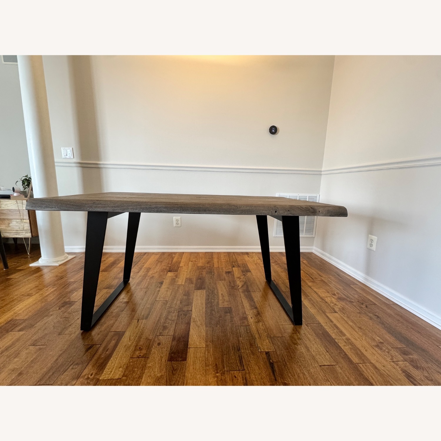 Crate & Barrel Yukon Grey Wood Dining Table - image-3