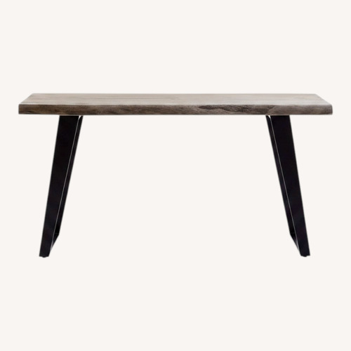 Used Crate & Barrel Yukon Grey Wood Dining Table for sale on AptDeco