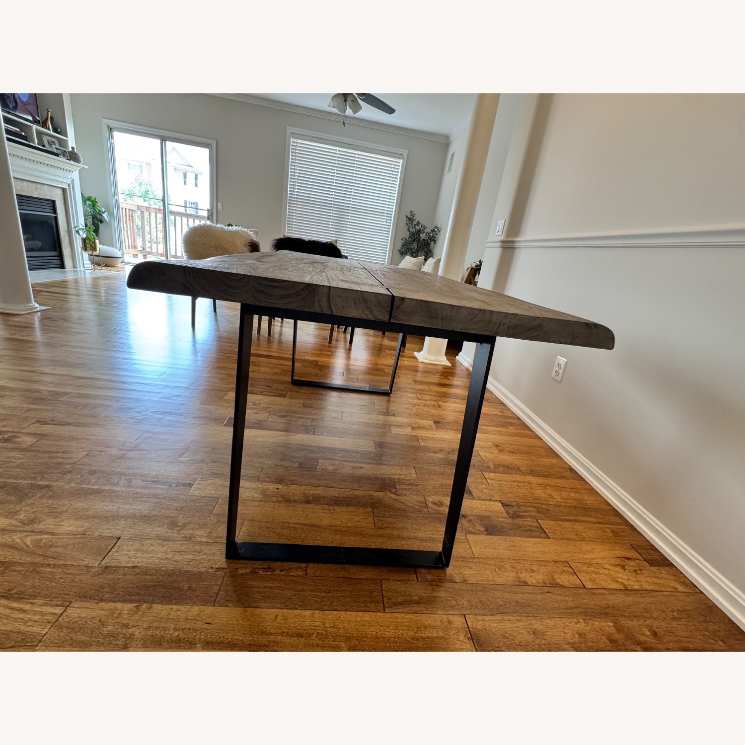 Crate & Barrel Yukon Grey Wood Dining Table - image-8