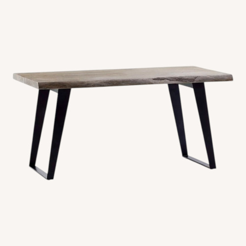 Used Crate & Barrel Yukon Grey Wood Dining Table for sale on AptDeco