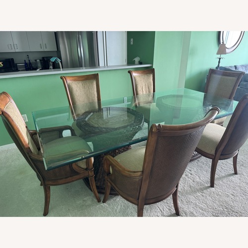 Used Glass Dining Set for sale on AptDeco