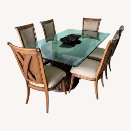 Used Glass Dining Set for sale on AptDeco