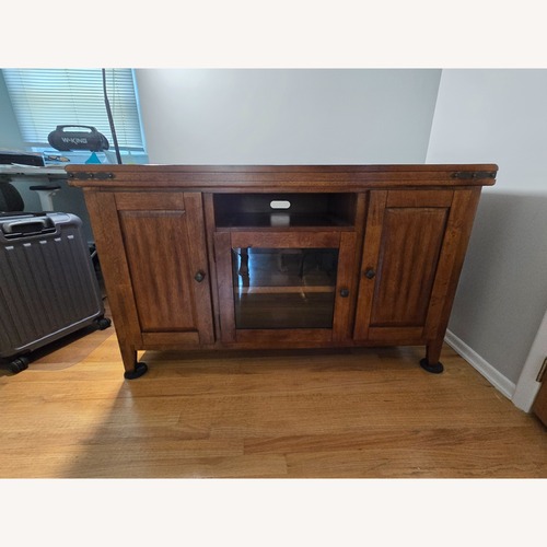 Used Bob's Discount Furniture Dark Brown Media Storage for sale on AptDeco