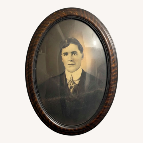 Used Dark Brown Wood Picture Frame for sale on AptDeco