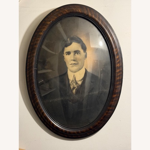 Used Dark Brown Wood Picture Frame for sale on AptDeco