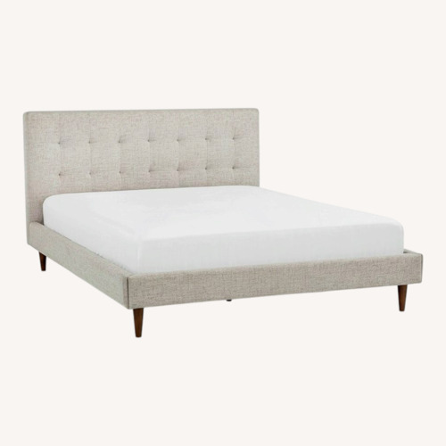 Used Article Sven Gray Tufted Queen Bed for sale on AptDeco