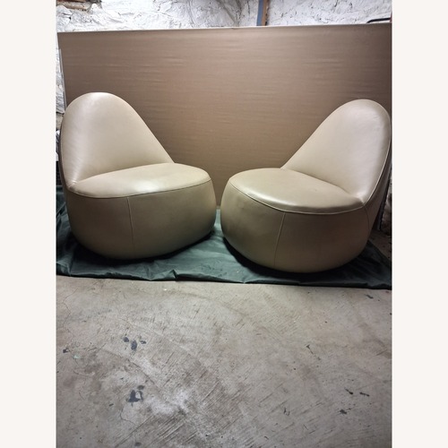 Used Bernhardt Furniture Mitt White Leather Office Chair for sale on AptDeco