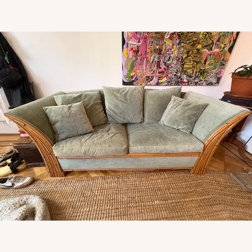 Used 1970’s Vintage Green Sofa for sale on AptDeco