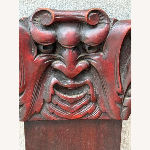 Used Dark Brown Wood Accent Chair for sale on AptDeco