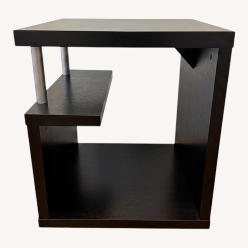 Used Dark Brown Wood Side Table for sale on AptDeco