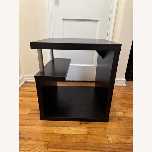 Used Dark Brown Wood Side Table for sale on AptDeco