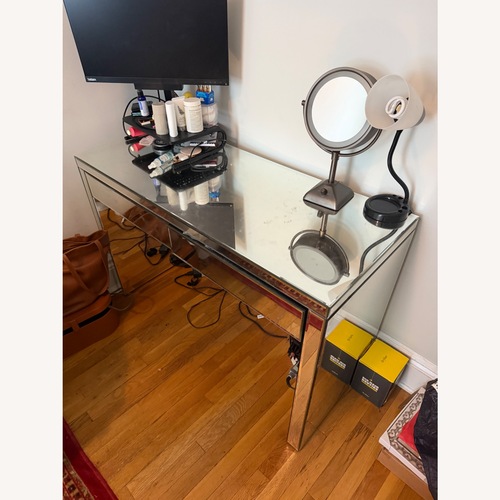 Used CB2 Runway Desk Mirrored Glass for sale on AptDeco