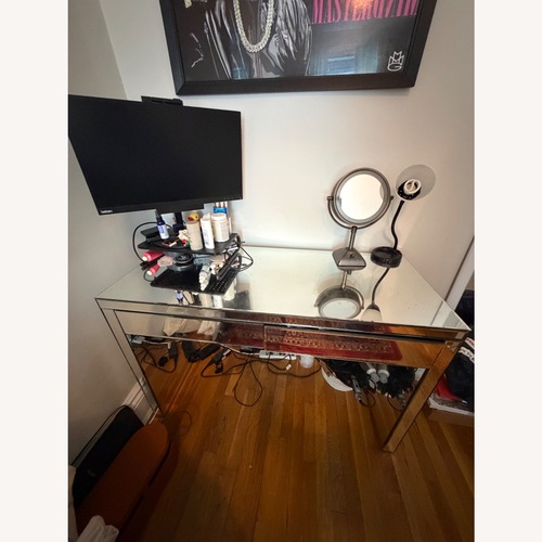 Used CB2 Runway Desk Mirrored Glass for sale on AptDeco