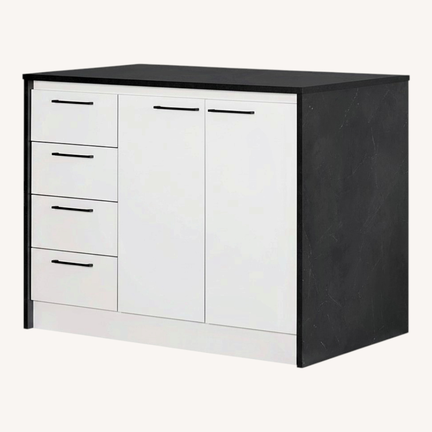 Dark Gray Wood Kitchen Island - image-0