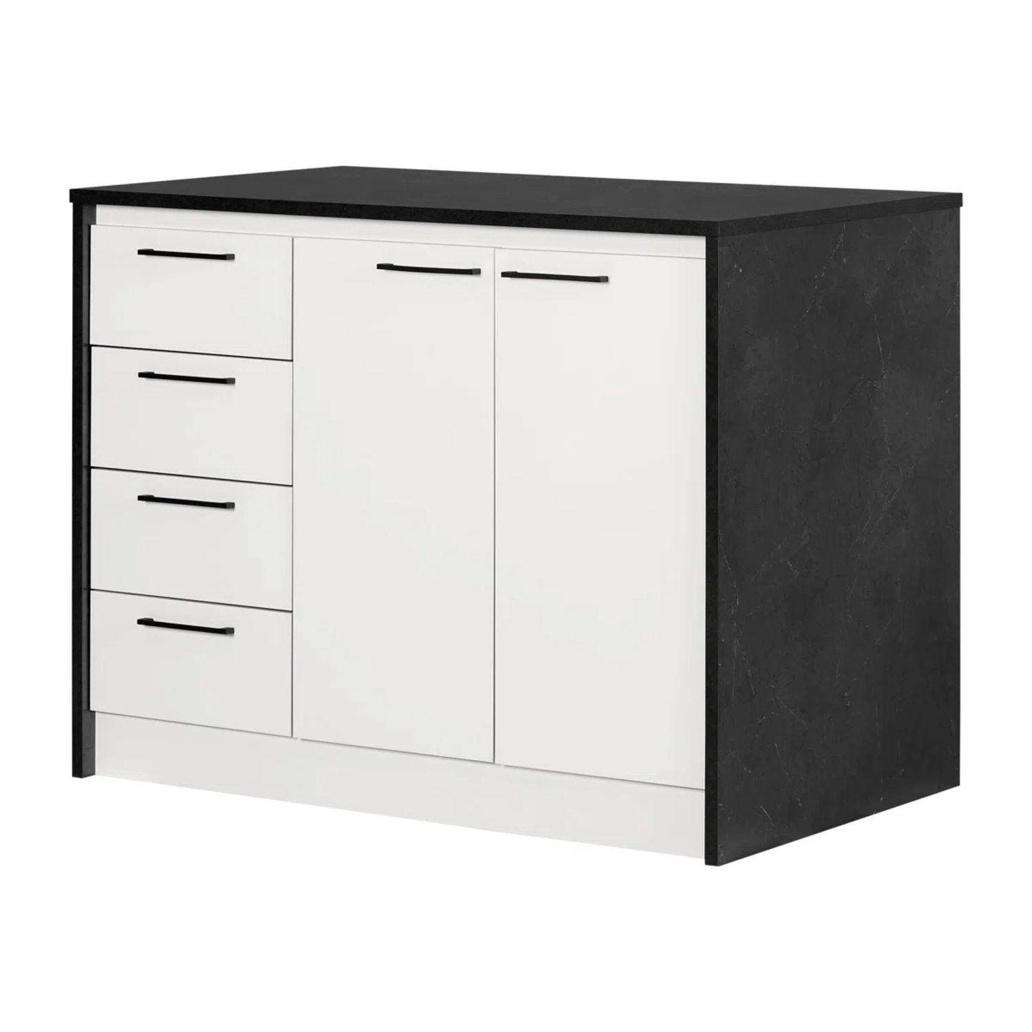 Dark Gray Wood Kitchen Island - image-4