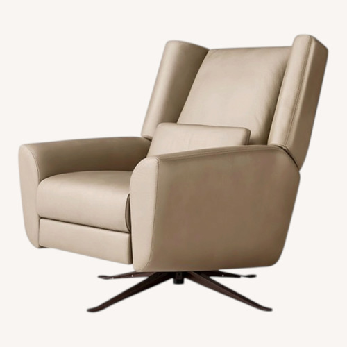 Used Restoration Hardware Luke Light Brown Leather Recliner for sale on AptDeco