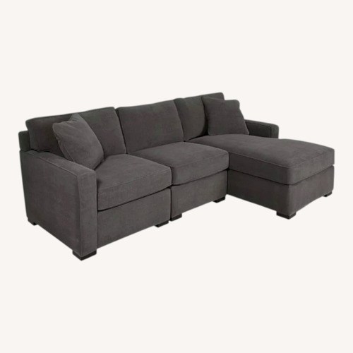 Used Macy's Radley Dark Gray Fabric 3+ Piece Sectional for sale on AptDeco