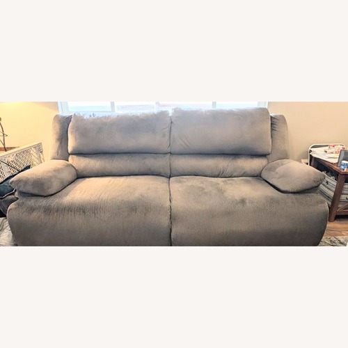 Used Set of 2- Reclining Sofas, Dark Grey for sale on AptDeco
