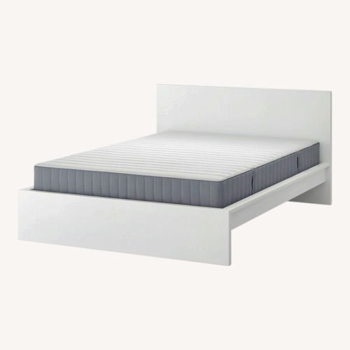 Used IKEA White Wood Full Bed for sale on AptDeco