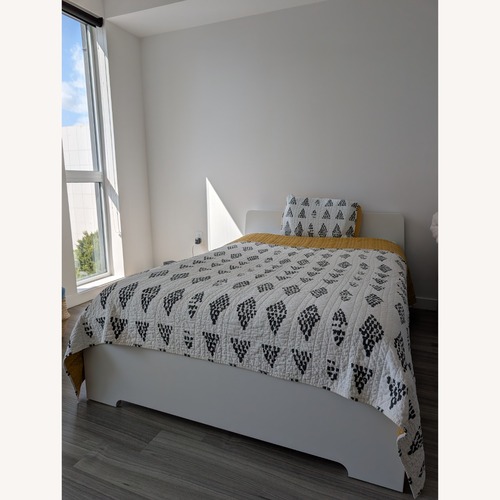Used IKEA White Wood Full Bed for sale on AptDeco
