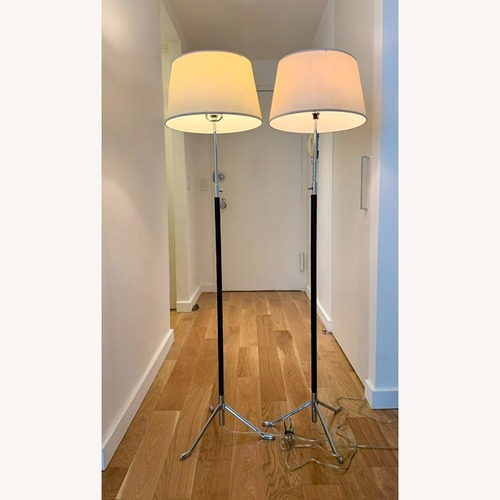 Used Pair of Crate & Barrel Tripod Floor Lamps for sale on AptDeco
