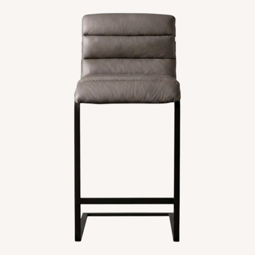 Used Restoration Hardware Light Gray Leather Stools for sale on AptDeco