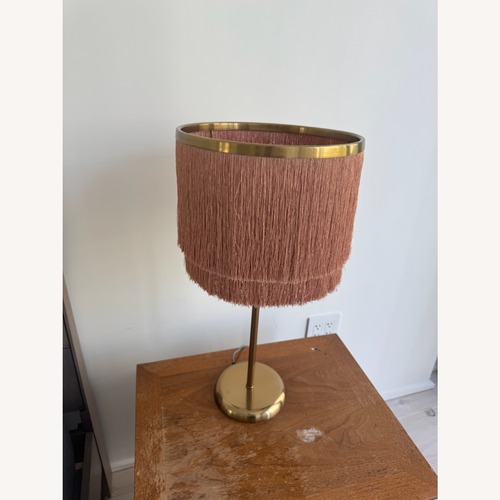 Used Nappa Oliver Bonas Table Lamps Pink/Gold for sale on AptDeco