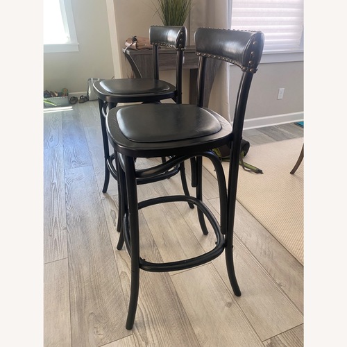 Used Pottery Barn Lucas Bar Stool Set of 2  for sale on AptDeco
