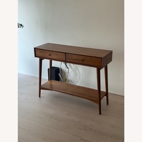 Used West Elm Light Brown Wood Console for sale on AptDeco