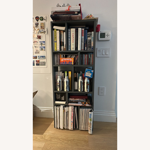 Used 3 Dark Gray Wood Bookcases for sale on AptDeco