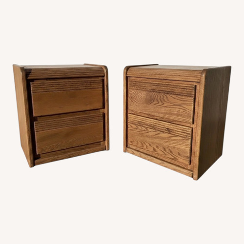 Used Vintage Solid Oak Nightstands for sale on AptDeco