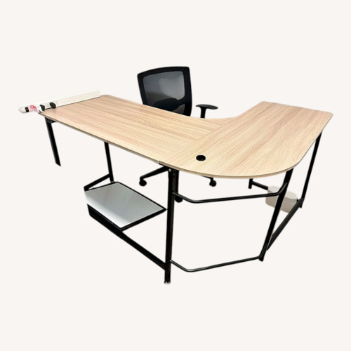 Used Natural Wood Desk and Chair for sale on AptDeco