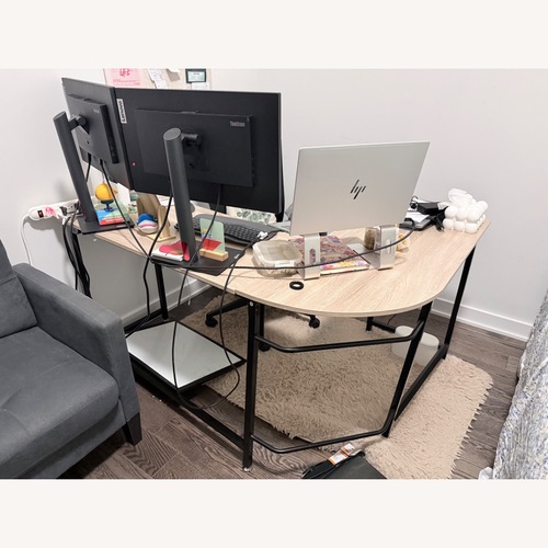 Used Natural Wood Desk and Chair for sale on AptDeco