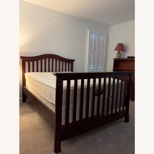 Used Dark Brown Wood Full Bed for sale on AptDeco