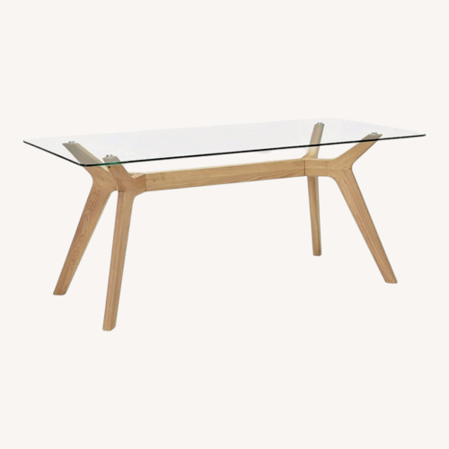 Used Article Natural Glass Dining Table for sale on AptDeco