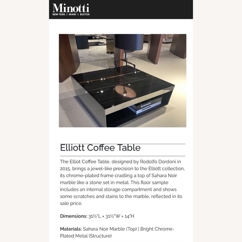 Used Minotti Black Marble Coffee Table for sale on AptDeco