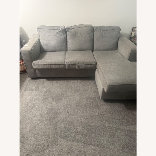 Used Raymour & Flanigan Sleeper Sofa with a Sectional Piece Queen Size for sale on AptDeco