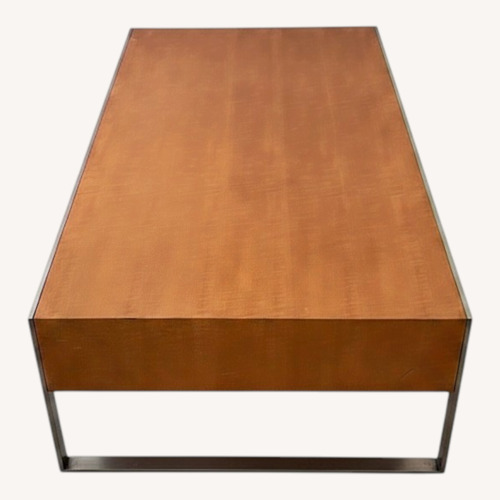 Used Bernhardt Design Light Brown Wood Coffee Table for sale on AptDeco