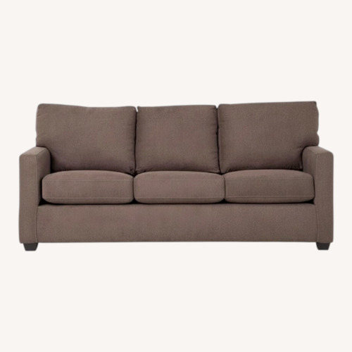 Used Living Spaces Light Brown Fabric 3+ Seater Sofa for sale on AptDeco