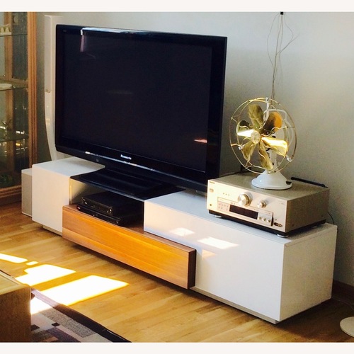 Used White Wood Media Storage for sale on AptDeco