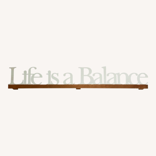 Used Life is a Balance Metal Wall Sign for sale on AptDeco