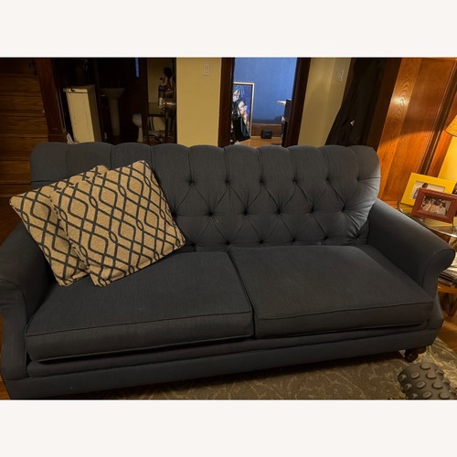 Used Blue Fabric 3+ Seater Sofa for sale on AptDeco