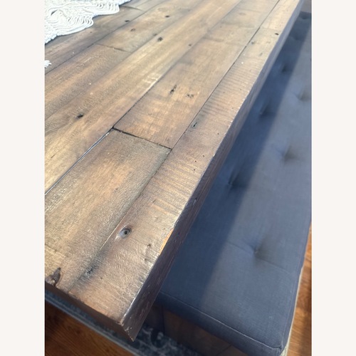 Used West Elm Stone Gray Pine Emerson Dining Set for sale on AptDeco
