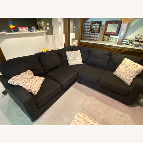 Used Ashley Furniture Alenya Blue Fabric 2 Piece Sectional for sale on AptDeco