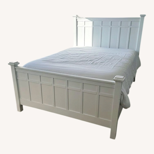 Used Custom Solid Wood Full Bed + Headboard for sale on AptDeco