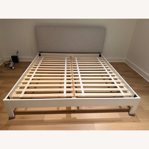 Used West Elm King Bed Frame & Headboard for sale on AptDeco