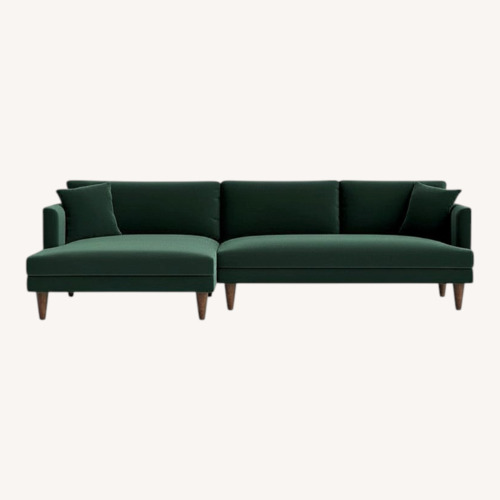 Used Joybird Lewis 2 Piece Sectional Royal Evergreen for sale on AptDeco