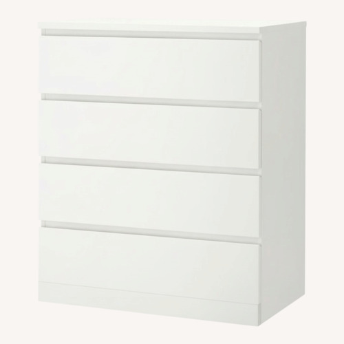 Used IKEA MALM White 4-Drawer Dressers (Pair of 2) for sale on AptDeco