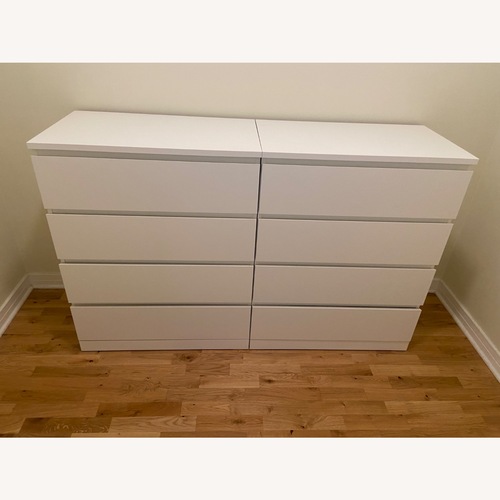 Used IKEA MALM White 4-Drawer Dressers (Pair of 2) for sale on AptDeco